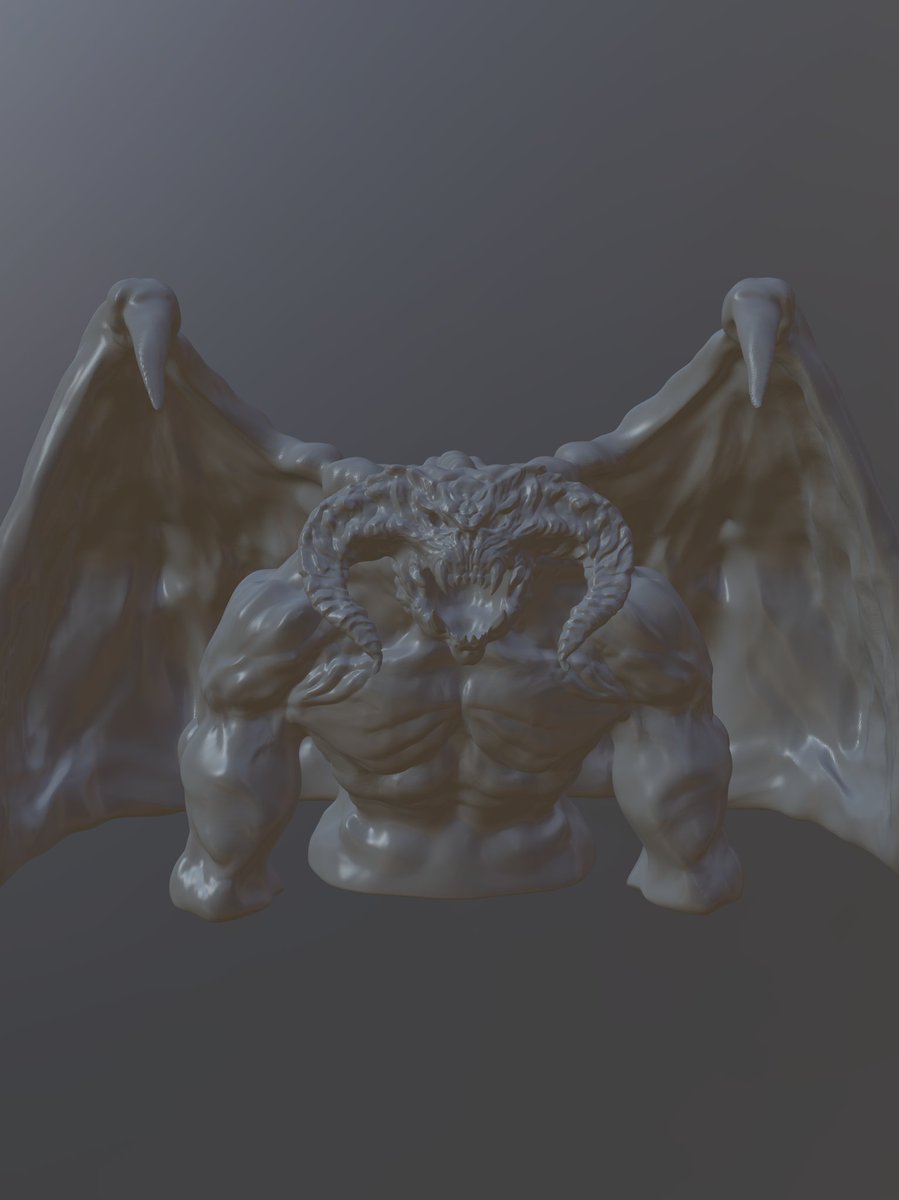 JacobMiltSmith's tweet photo. So I recently got the @nomadsculpt app, and thought I'd try some sculpting! Not bad for a guy who hasn't sculpted 3d for a number of years! #nomadsculpt #sculpture #3dsculpting #art #artoftheday #artwork #artist #utahartist #lotr #lordoftherings #balrog #balrogofmorgoth https://t.co/8Qi8i8xhut