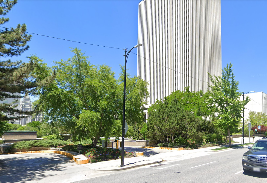 Deseret Gymnasium. Located across from Temple Square, it was eventually demolished to make room for the LDS Church Office Building (not to be confused with the other Deseret Gym that was demolished later):