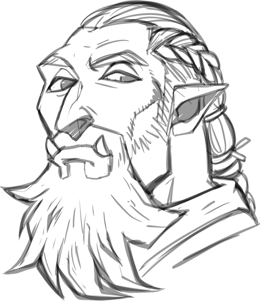 DaniRattlehead's tweet photo. #sketchvsfinal New #dnd5e Player Icon for Nemesio since he re-encarnated into a #SemiOrc on our last adventure! #dndartists #rol20 https://t.co/tJv5QucLAu