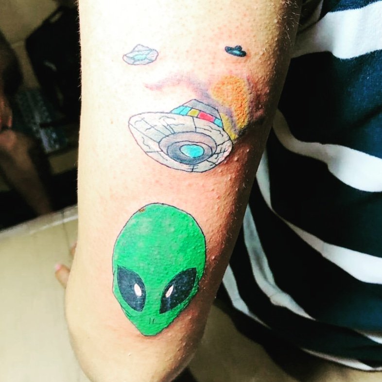 50 Alien UFO Tattoos For Men 2023
