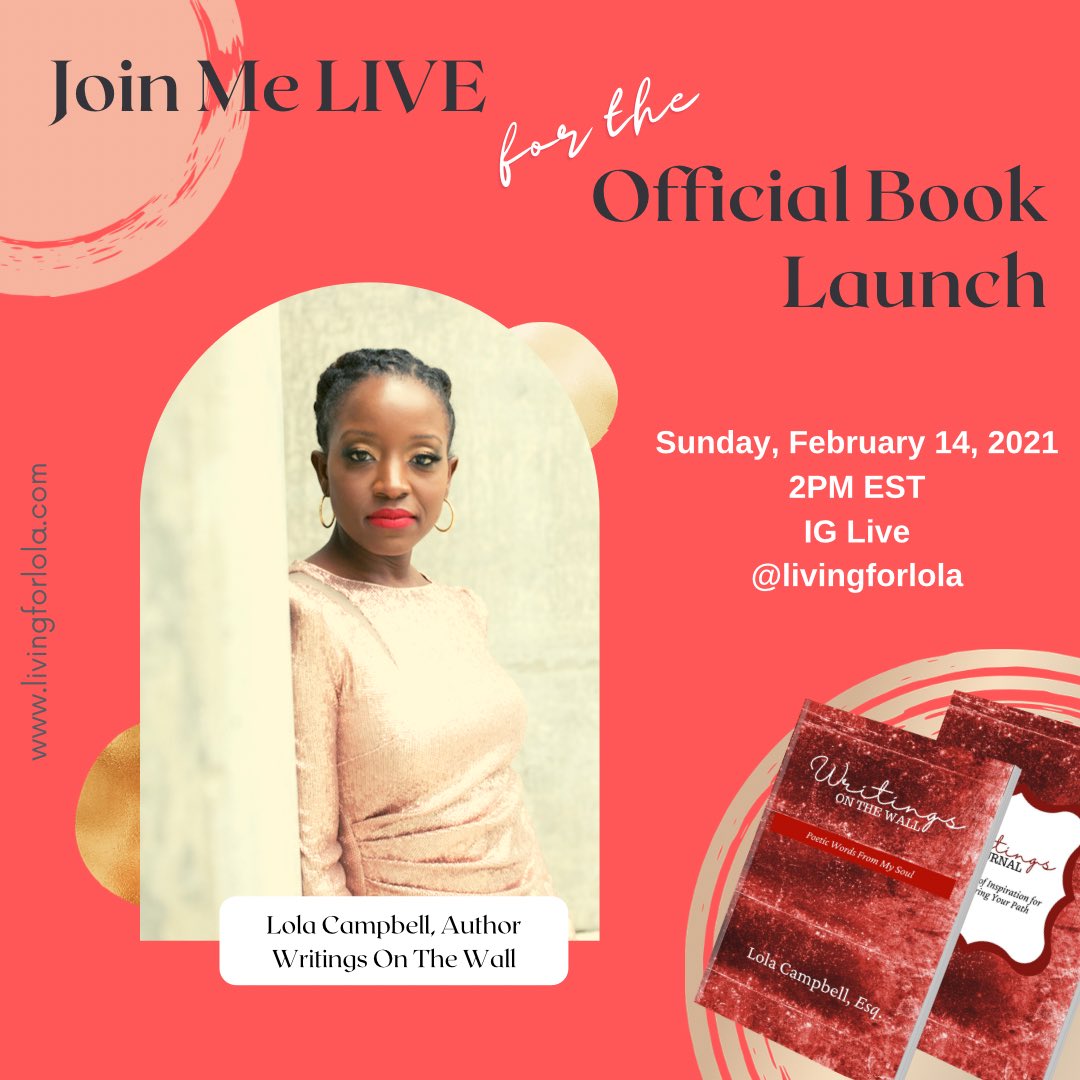JOIN ME!!

I’ll be telling you a little about me, reading a few excerpts from the book and answering pre-submitted questions. So, DM me your questions by Saturday at 12 Noon!

#writingsonthewall #author #writer #theesquirethatinspires #journal #inspirationalwriter #selflovebooks