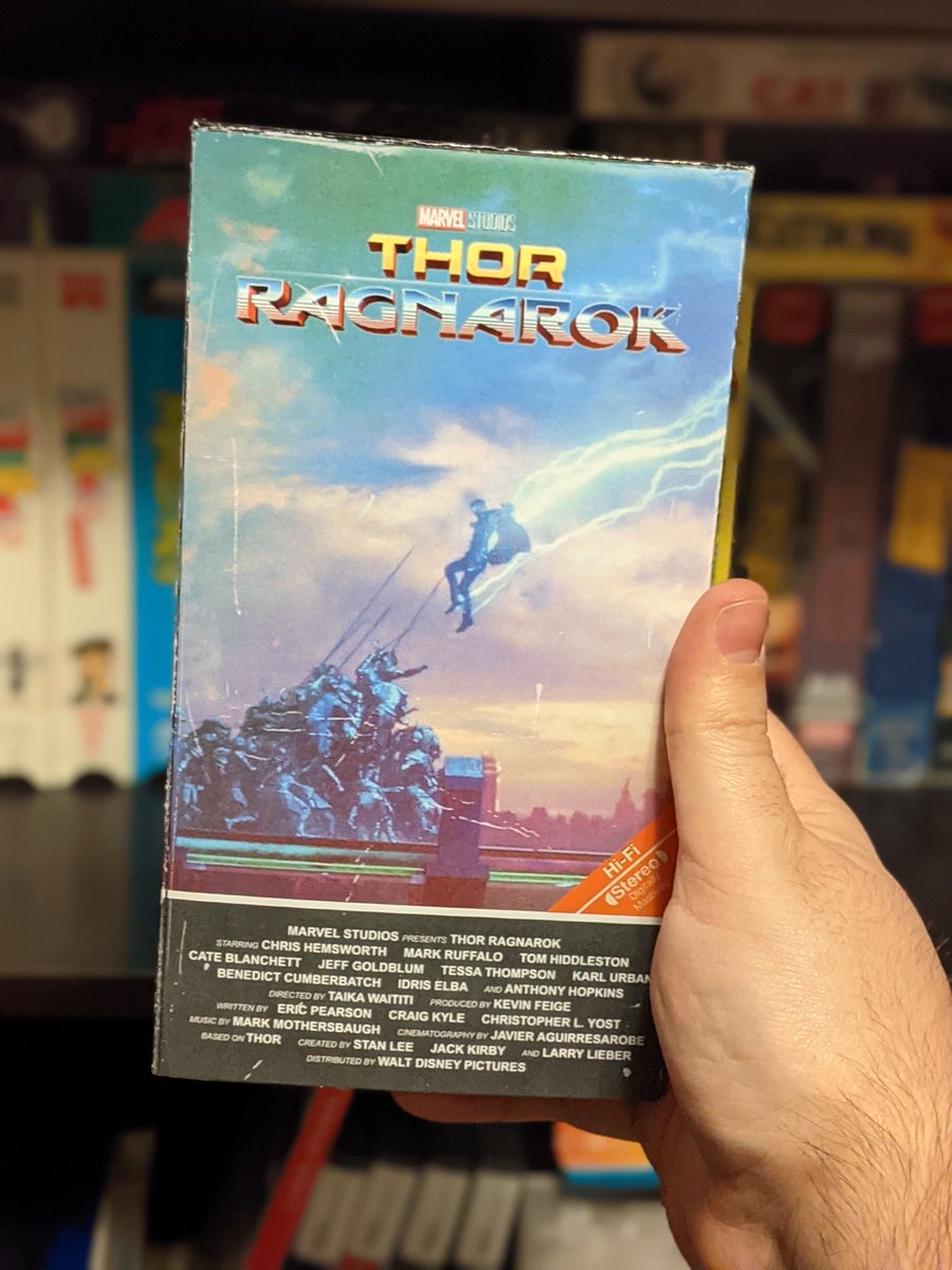 clobberinthyme's tweet photo. Just finished up my most requested VHS tape... Thor Ragnarok! This movie feels right at home on a VHS. Be sure to follow me on Instagram, @ anchorvideostore, to see all of my custom tapes!
#Thor #ThorRagnarok #customvhs @TaikaWaititi @chrishemsworth https://t.co/I2R54kkyCv