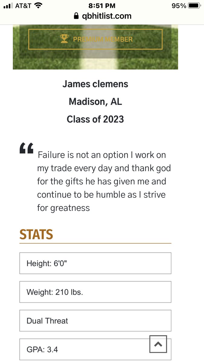QBHitList.com (@qbhitlist) on Twitter photo Welcome to the largest QB fraternity in the nation...<a href="/QBHitList/">QBHitList.com</a> Premium 2023 QB <a href="/lopezgio1/">Gio Lopez 7️⃣</a> James Clemens Hs(AL)
▶️Check out his profile: qbhitlist.com/profile/giovan…
Full evaluation coming soon... Welcome to the largest QB fraternity in the nation...<a href="/QBHitList/">QBHitList.com</a> Premium 2023 QB <a href="/lopezgio1/">Gio Lopez 7️⃣</a> James Clemens Hs(AL)
▶️Check out his profile: qbhitlist.com/profile/giovan…
Full evaluation coming soon...
