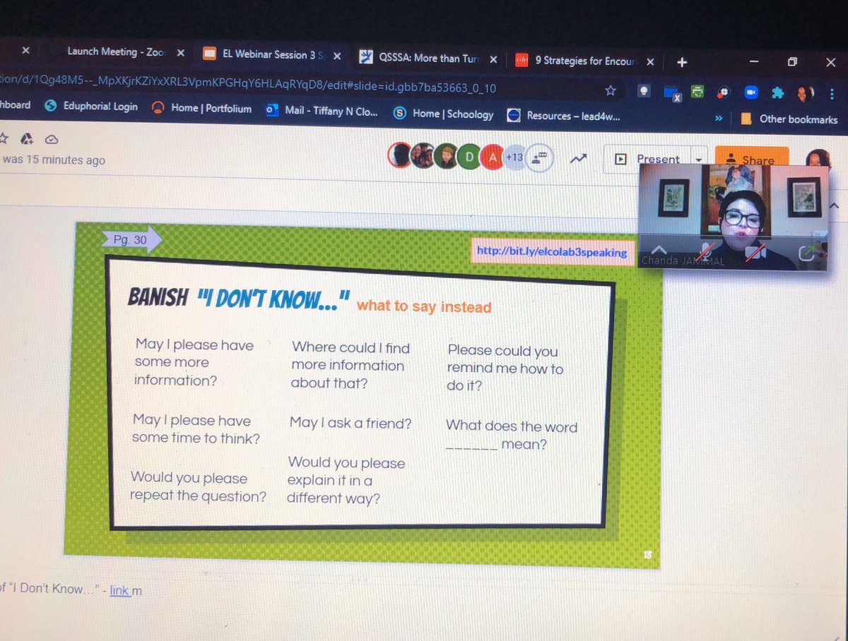 Enjoyed tonight's #ELWebinars session w/<a href="/KISD_Multling/">KISD Multilingual</a> , "Strategies to Encourage More Students to Talk". The time was well spent learning fun strategies to encourage our Ss to talk in class.