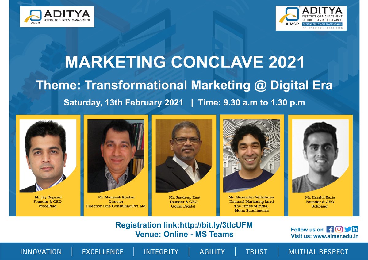 #marketing #Marketingconclave#AIMSR
#DigitalTransformation 
#MBA #digitalera