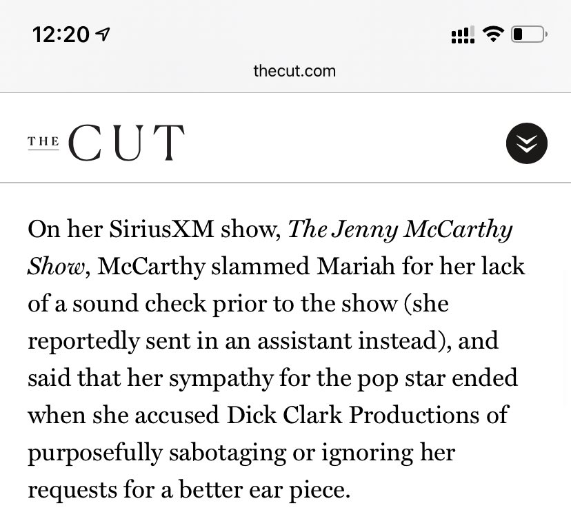 They said fake stories that Mariah Carey didn’t rehearse even though there’s proof that she did, in fact, attend rehearsals  https://www.thecut.com/2017/01/jenny-mccarthy-criticizes-mariah-carey-for-new-years-drama.html