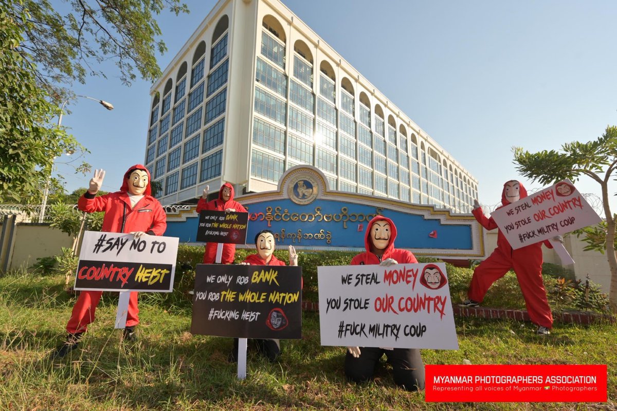 Starting Day 11 with Team Money Heist 👺

#Feb11Coup 
#WhatsHappeningInMyanmar