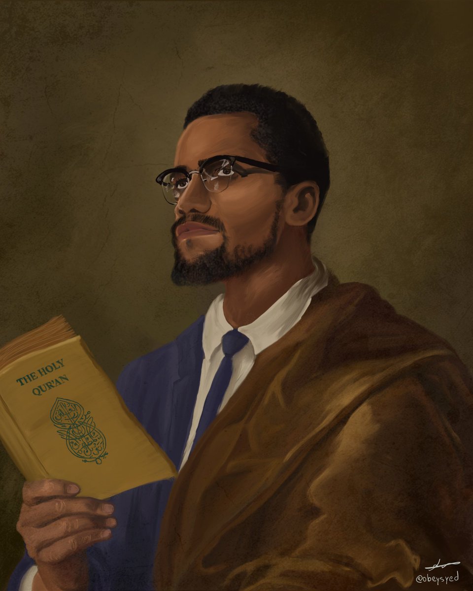 RT @obeysyed: Black History Month Portraits
Part 1
The Advocates
Malcolm X and Ilhan Omar https://t.co/G0RHRrcrAV