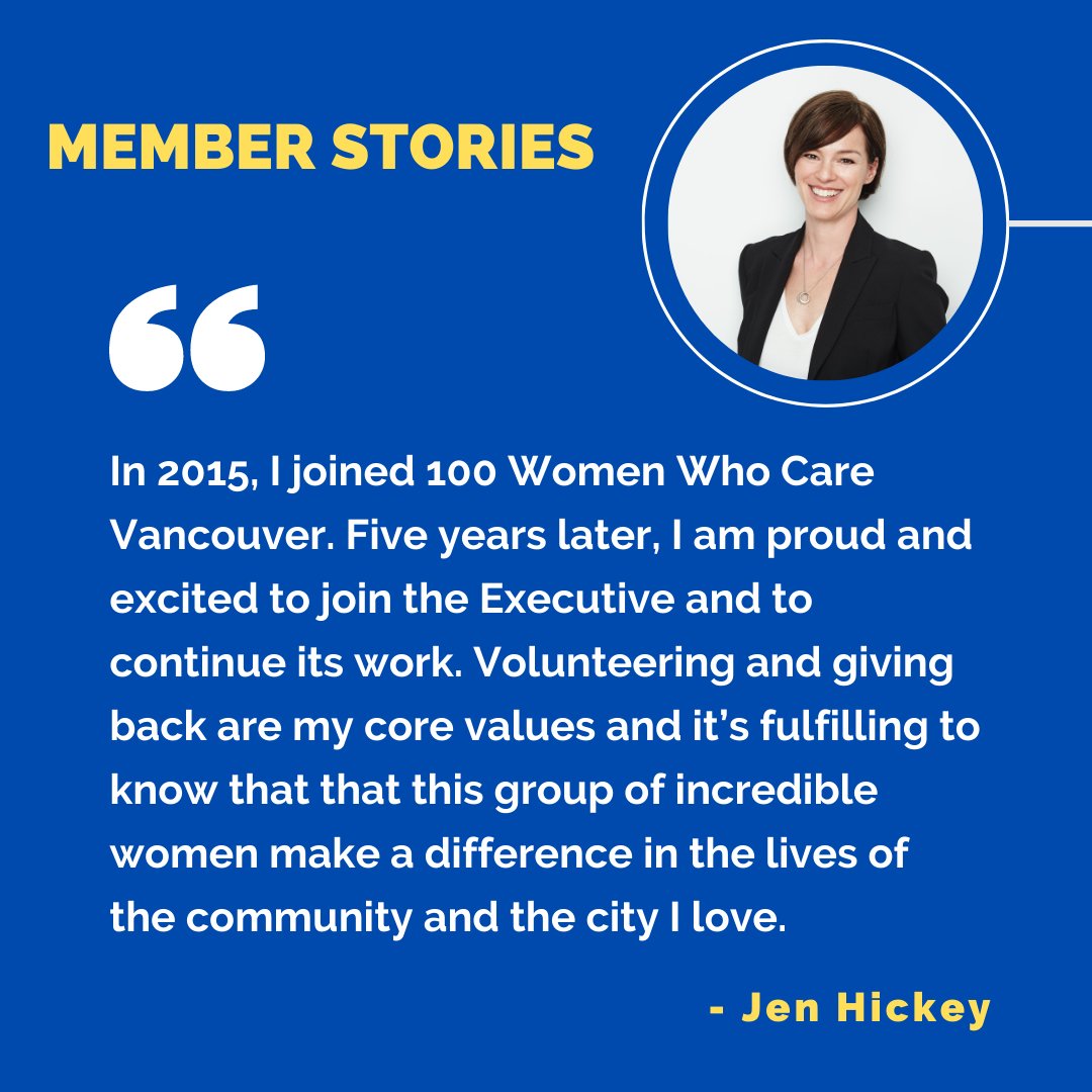 Being a member of 100 Women Who Care Vancouver is awesome. Meet Jen Hickey, a proud member of 100 Women Who Care Vancouver. 

To join #100WomenWhoCare #Vancouver sign up here: 100womenvan.com/?page_id=22