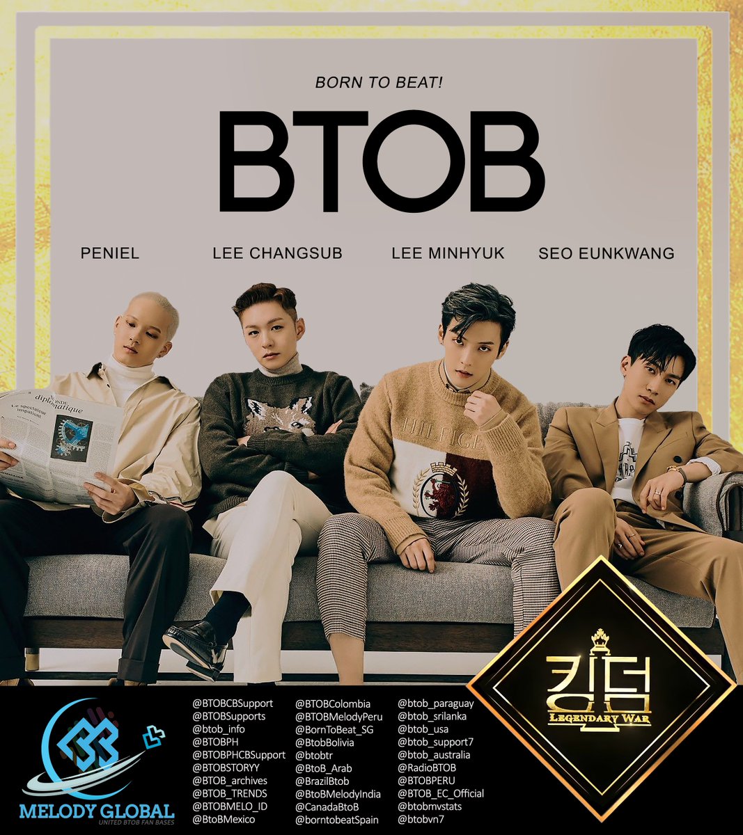 [SUPPORT] #BTOB on KINGDOM '킹덤' [Legendary War] on 2021.04 💙

Attention WORLD MELODY all details &amp; projects by Melody Global are on the link below please check them out.

🔗 forms.gle/qFYvEpGUY6RayA…

#비투비  <a href="/OFFICIALBTOB/">BTOB·비투비</a>