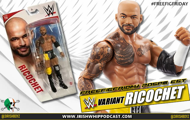 It's that time again!  #FreeFigFriday with another killer #WWE Variant in <a href="/KingRicochet/">Lightskin Kingpin</a>!

1. #RT 
2. Follow <a href="/3irishboyz/">Irish Whip Podcast/Radio show</a>
3. DM <a href="/Boot2theface/">🎙Boot 2 The Face 🤼‍♂️ 🗣</a> - Ricochet!

3 is optional but encouraged.

WATCH LIVE @ 705PM EST🤑

📺YOUTUBE: bit.ly/2JCKxCB
📺FACEBOOK: bit.ly/3hiwbGJ
