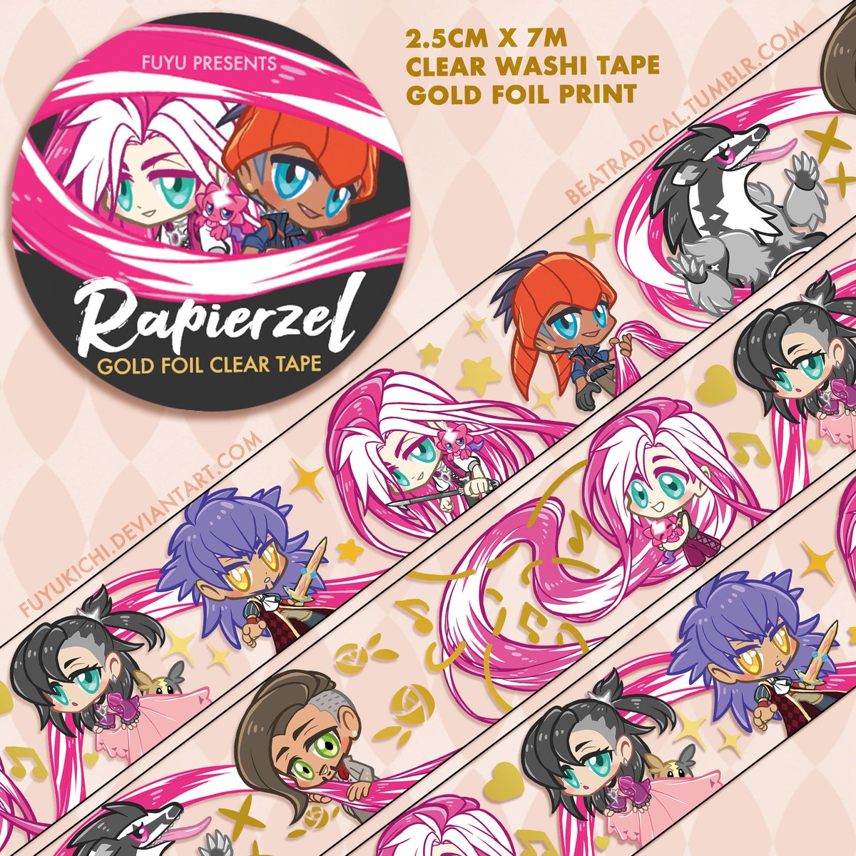 BeatRadical's tweet photo. RAPIERZEL Gold Foil Clear Tape 💖
Dropping to my Sh0pify (Link in my Bio) tomorrow- 12 Feb, 10AM Singapore Time. 🙈
.
Thank youuu @circus_usagi for helping to take merch photos! 📸
.
#decotape #tape #rapierzel #rapierzel_au https://t.co/GxWLOdXuLL