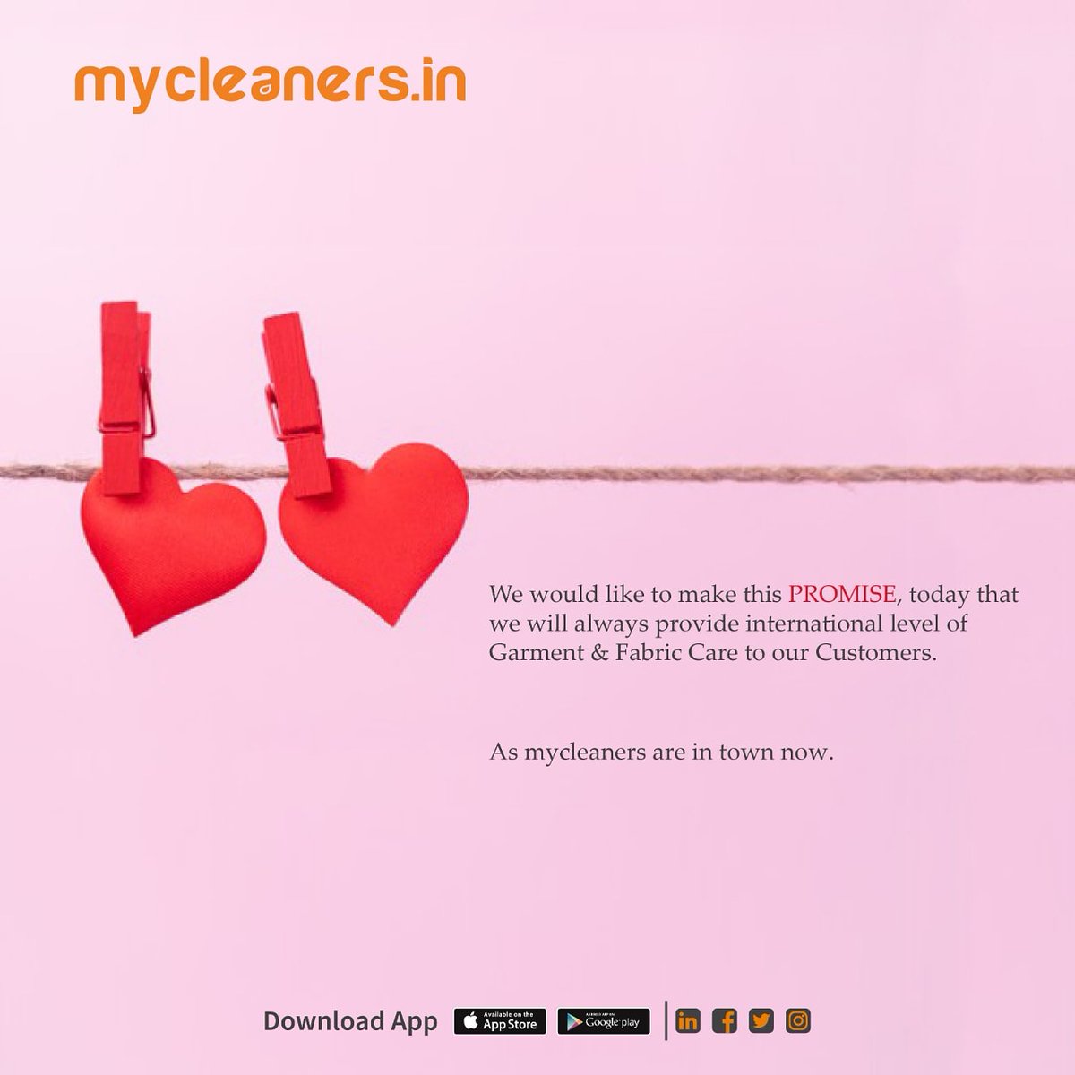 MycleanersIn's tweet image. &apos;Promise Day&apos; as the name suggests, the day celebrates the many promises that make up a healthy relationship, On this day we&apos;re promising you that we&apos;ll keep ur clothes as new as possible always!

Happy Promise Day to all the dear Customers
#promiseday #valentineweek #spreadlove