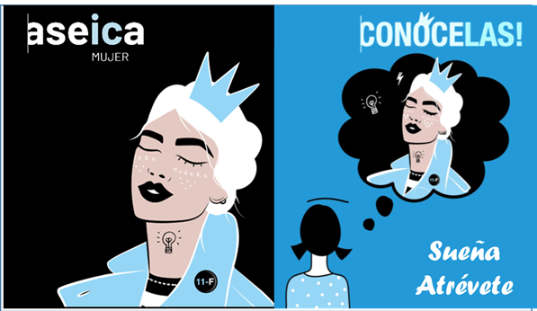 Un abrazo a todas las niñas, chicas y mujeres que sueñan y se atreven... en particular a las 145 "Detectives del Cáncer" que han hecho posible el éxito de #CONOCELAS. Mil gracias a #AireRetro por estos carteles maravillosos! A todas: #YoPuedoTuPuedes <a href="/ASEICAnews/">ASEICA</a> #11F
