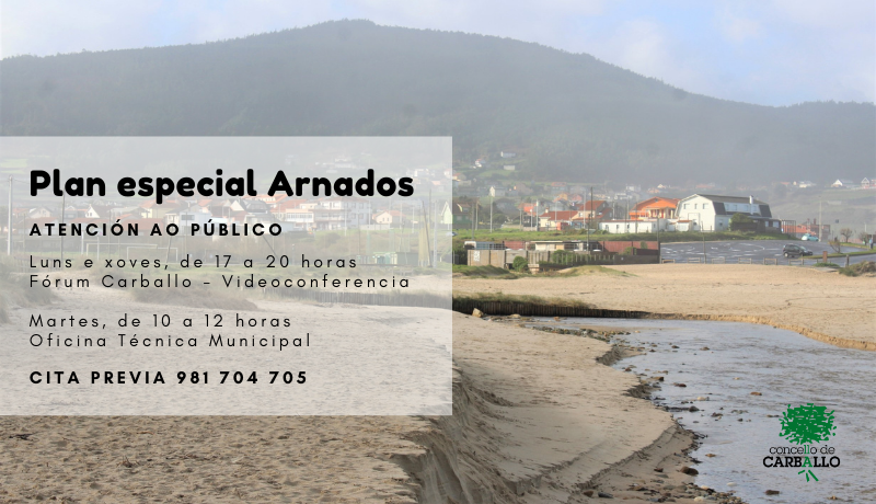 O DOG publicou onte o anuncio de información pública do Plan especial de Arnados-Razo, polo que comeza o prazo oficial de dous meses para que as persoas que se consideren afectadas poidan examinar o expediente e presentar alegacións. 
+ info 👉 carballo.org/novas.php?id=7…