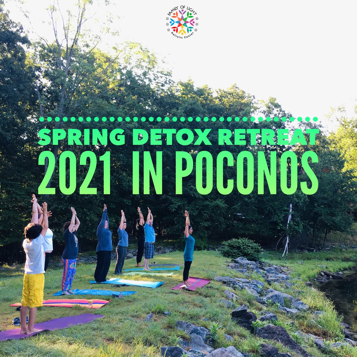 FOLHC's tweet image. We are excited to announce that we will host our most popular Detox Retreat 💚 in spring 2021 🎉 For registration please email on support@familyoflight.center 📩 #detox #bodydetox #minddetox #souldetox #retreat #detoxretreat #poconos #newyork #newtyorkretreat #spiritual #wellness