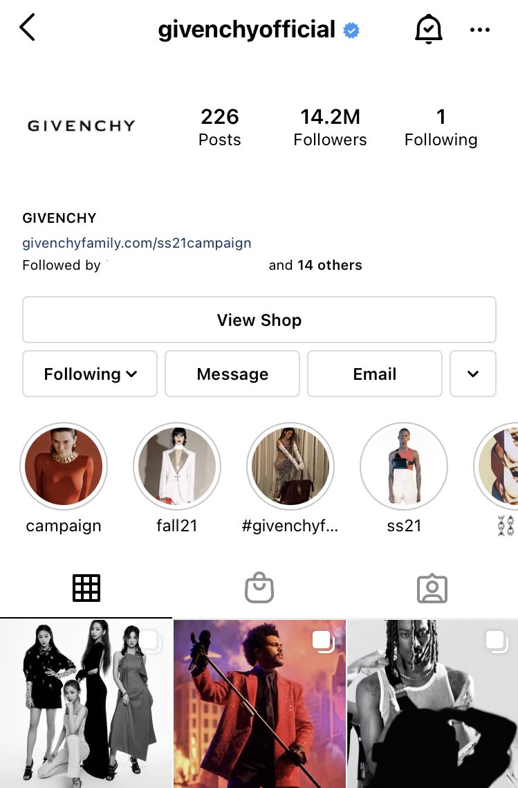 minjeong_kr's tweet photo. aespa in givenchy’s official IG account 😭 https://t.co/ydLADv4lBm