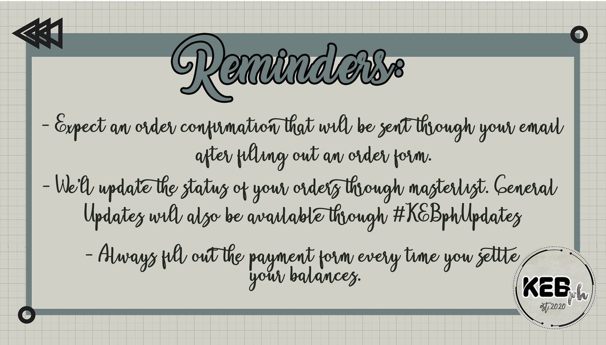 ph_keb's tweet photo. Welcome to KEBph!

PAYMENT FORM: https://t.co/Vj99P7fFHc
MASTERLIST: https://t.co/LhZKJ3NeWn
SHIPPING FORM: https://t.co/1zjjGIuBLN

#KEBphAnnouncement
#KEBphUpdates
#KEBphGiveAways
#KEBphTransparency
#KEBPHFeedbacks 
#KEBphOnHands https://t.co/mjO8Eix6x2