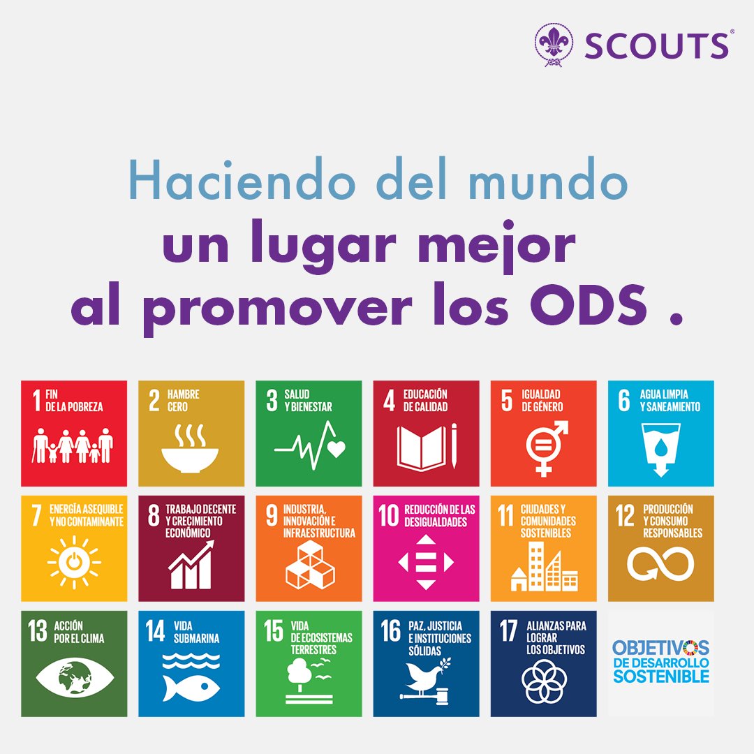 👀¿Sabías que #ScoutsMSC está involucrado en doblar los 2.000 millones de horas de servicio para alcanzar los #ODS en 2030? Con tu ayuda vamos a conseguirlo. 
¿Cuál es el #ODS en el que prefieres trabajar? Cuéntanoslo. 👇