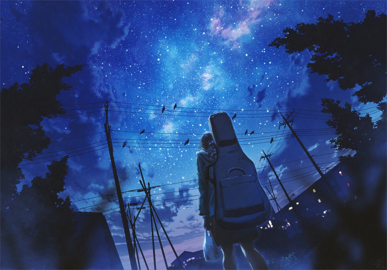 Mocha 2日目西 ひ52a Su Twitter 風景イラスト 夜空の楽譜 T Co Tfwmrp4zyk Twitter