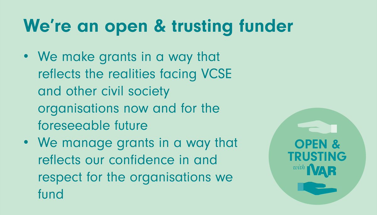We’ve joined 50 #FlexibleFunders committed to open and trusting grant-making with @IVAR_UK & @LondonFunders. Find out more and join our community of practice 
➡️ bit.ly/3q41IRR