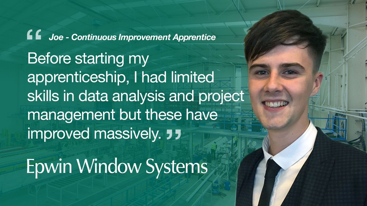 Our #apprentices are great assets to our teams.💭💡

Meet Joe, he has been with <a href="/EpwinWSystems/">Epwin Window Systems</a> for almost 3 years and is working towards completing his Business improvement #apprenticehip.

Meet some of our apprentices HERE: bit.ly/3jinNtu

#ApprenticeWeek #NAW2021
