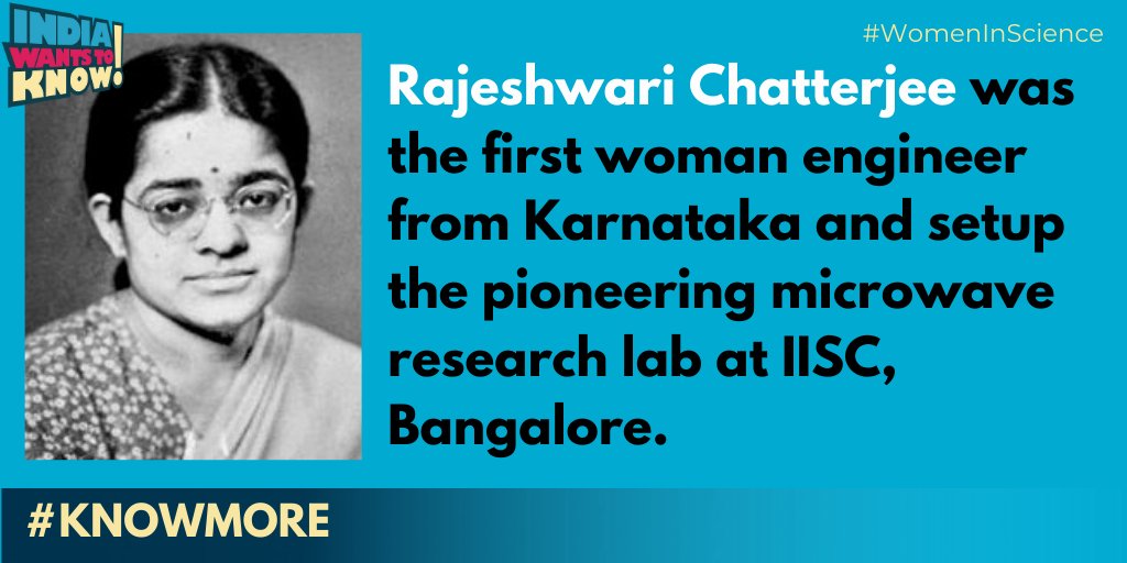 Rajeshwari Chatterjee was the first woman engineer from Karnataka. After obtaining a PhD from the Uni. of Michigan, she returned to India, joined the IISc and with her husband set up a pioneering microwave research lab.Till the end she was a driving force for women in STEM.