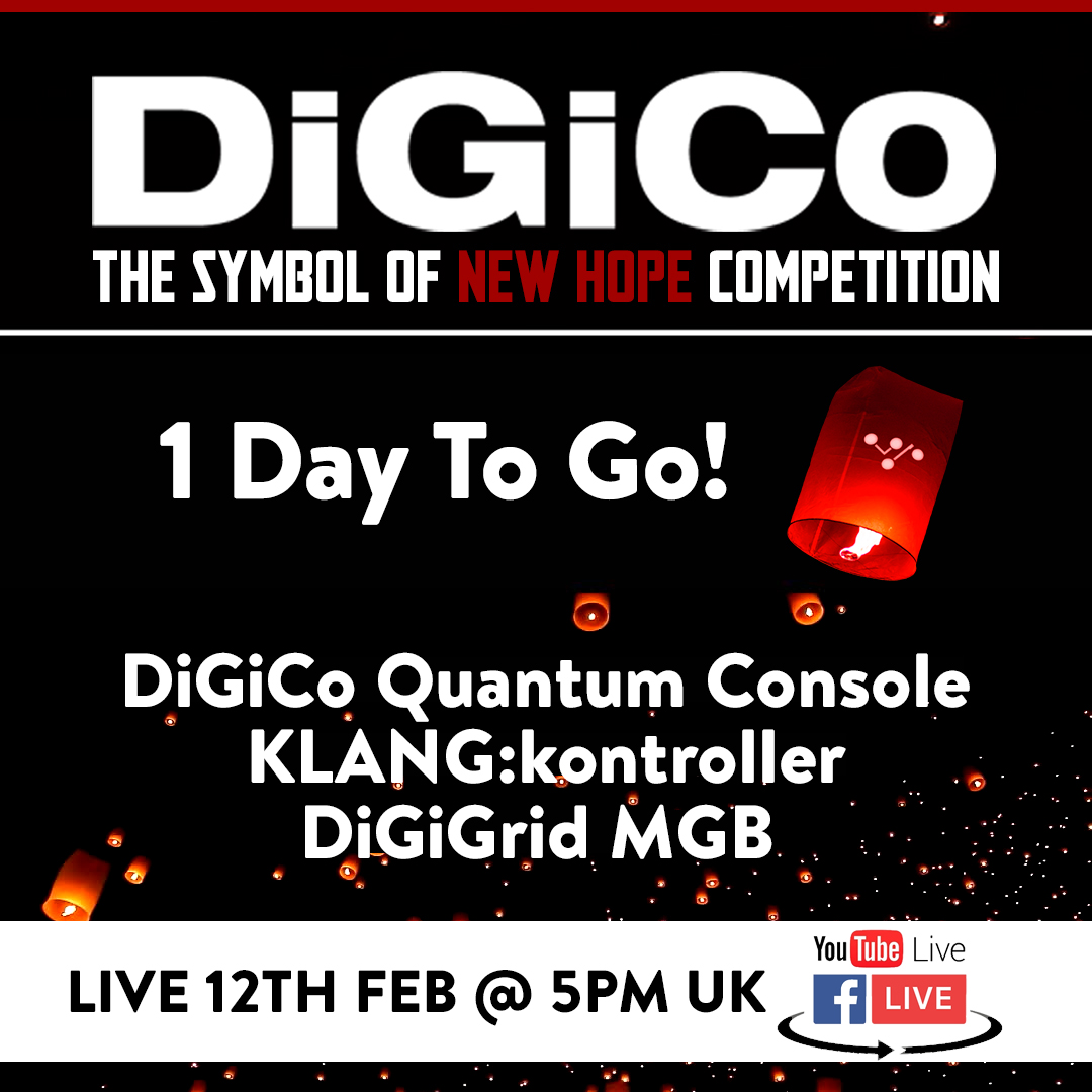 DiGiCo_official's tweet photo. 🚨 1 day to go! 🚨
We will be revealing the winner of our New Hope competition LIVE on Facebook & YouTube at 5PM GMT 12th FEB (tomorrow)!
Facebook: Pinned to the top of our profile
YouTube: https://t.co/bfPoRyRqWH
#DiGiCo #DiGiCoQuantum #SoundEngineer #MixingConsole https://t.co/ajWi511h8P