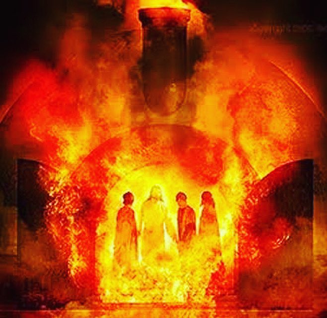 “Los cautivos hebreos le habían contado a Nabucodonosor acerca de Cristo, el Redentor venidero, y por la descripción así le dieron al rey la forma de la habitación en el horno de fuego como el Hijo de Dios". (EGW, CT, 194) #rpSp
