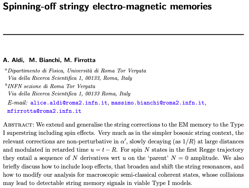 fisicaunitov's tweet image. High Energy Physics- String Theory: “Spinning-off stringy electro-magnetic memories”, IS ONLINE. #FisicaToV #StringTheory #MemoryEffects #Electromagnetism

arxiv.org/pdf/2101.07054…