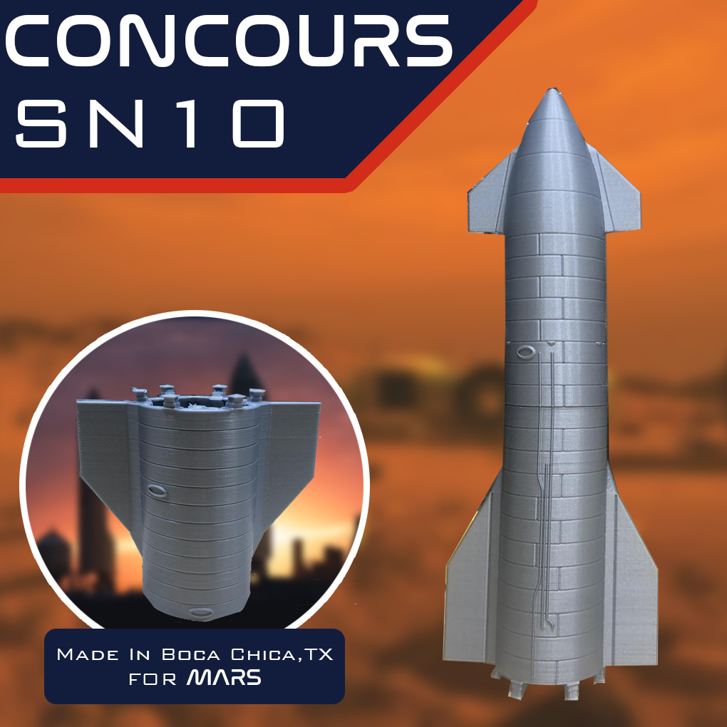 mathsurmars's tweet image. 🚀CONCOURS🎁 

A l'occasion d'un nouveau vol test d'un #StarShip et ici, le prototype #SN10 de #SpaceX
Remportez votre SN10 à l'échelle 1:200, Raptors et pieds d'atterrissage inclus

Pour participer : 
1⃣ RT ce Tweet+Follow 
2⃣ T'abonner à la Chaîne+Liker: youtube.com/watch?v=8OlzJN…