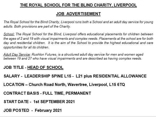 Royal School for the blind Liverpool tweet media