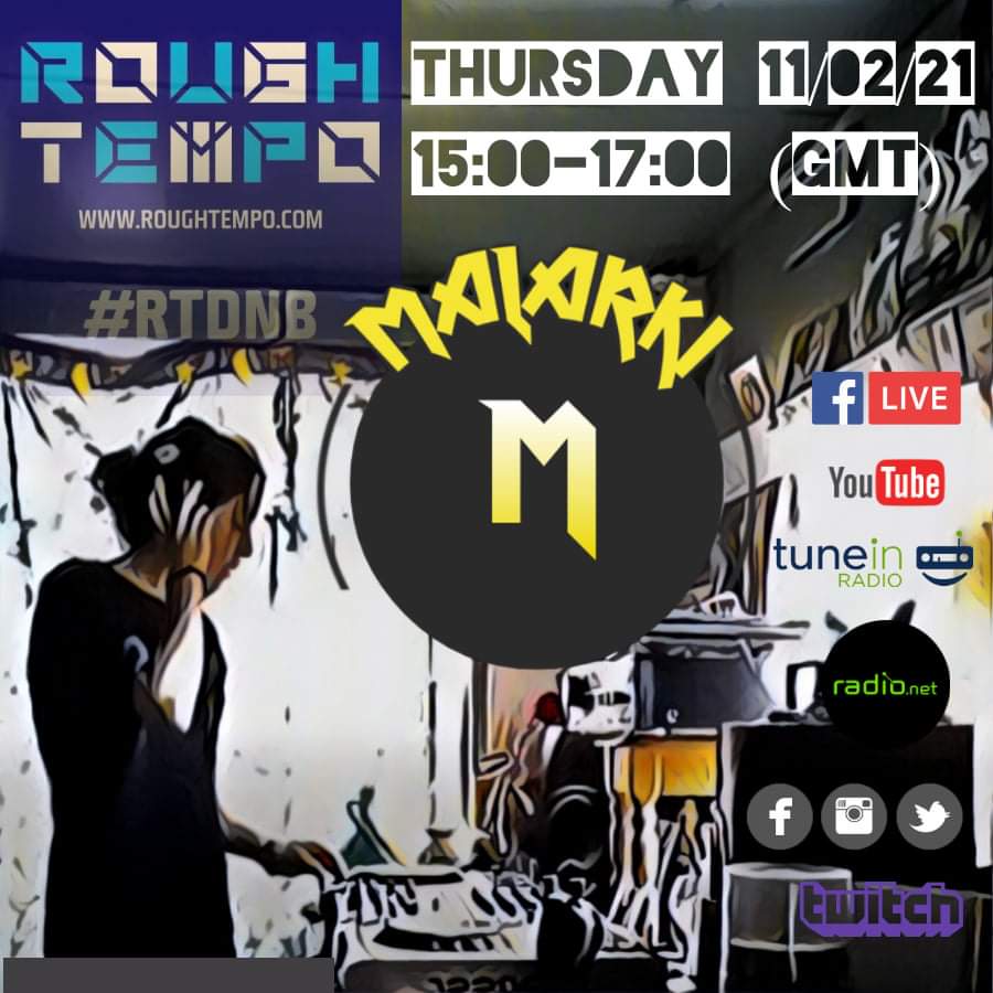 Malarki_DJ's tweet photo. Back on @RoughTempo today: 3-5pm (UK) :-) https://t.co/HEI1JPuXwx