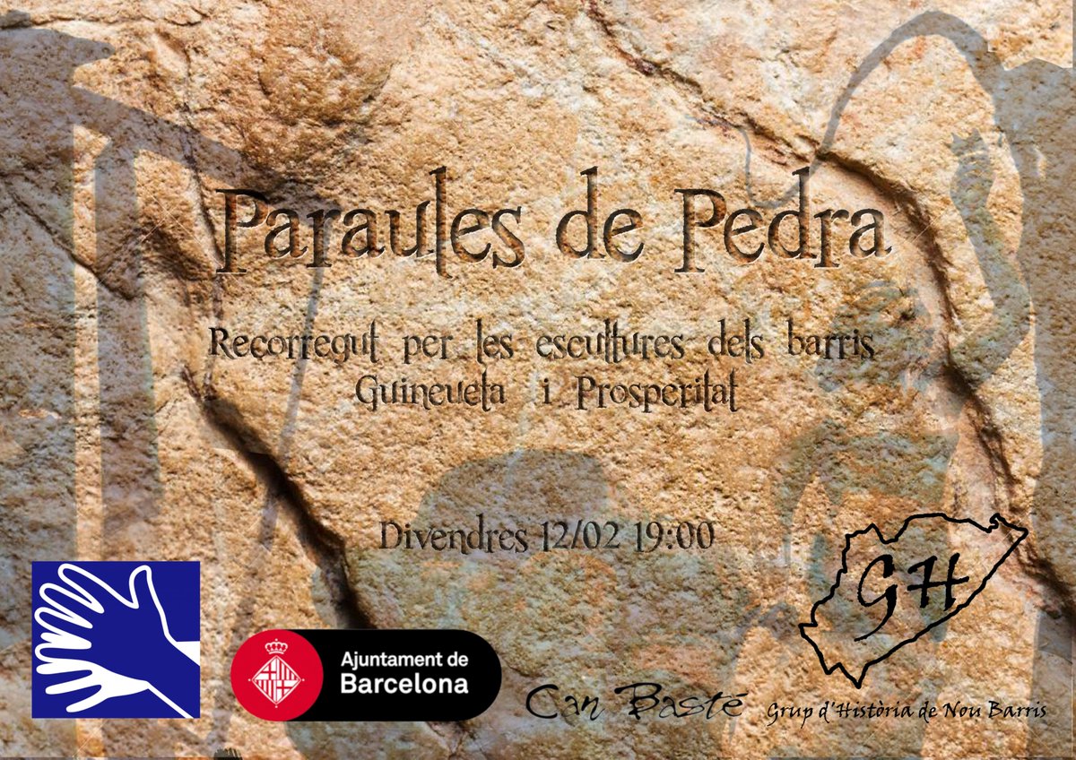 Bcn_NouBarris's tweet photo. El @GrupHistoria9B us convida a la conferència "Paraules de pedra", un repàs per les escultures dels barris de la #Guineueta i la #Prosperitat

🗽 Demà a les 19 h a @canbaste. Gratuïta, enllaços per reservar plaça o seguir-la online a https://t.co/DpOTPNS8TE. #NouBarris https://t.co/l4kSmgHo2U