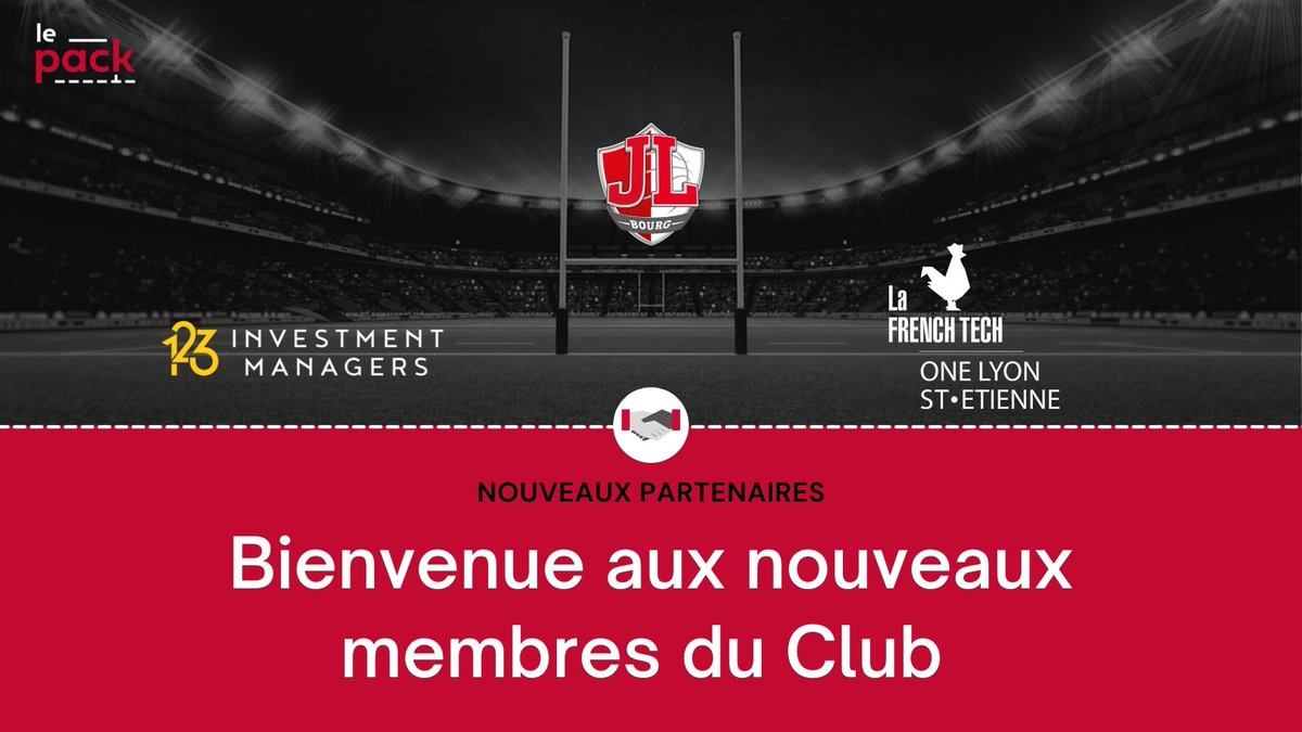 Bienvenue à <a href="/JLBourgBasket/">JL Bourg Basket</a> <a href="/FrenchTechOneLS/">French Tech Saint-Etienne Lyon</a> <a href="/123IM_France/">123 IM</a>, ils rejoignent les membres du #Club <a href="/LePack_Sport/">Le Pack</a> 
Pour rappel, les #candidatures pour rejoindre cet #écosystème unique dans le #Sport #Business sont ouvertes jusqu’au 5 mars lnkd.in/duS8wE7