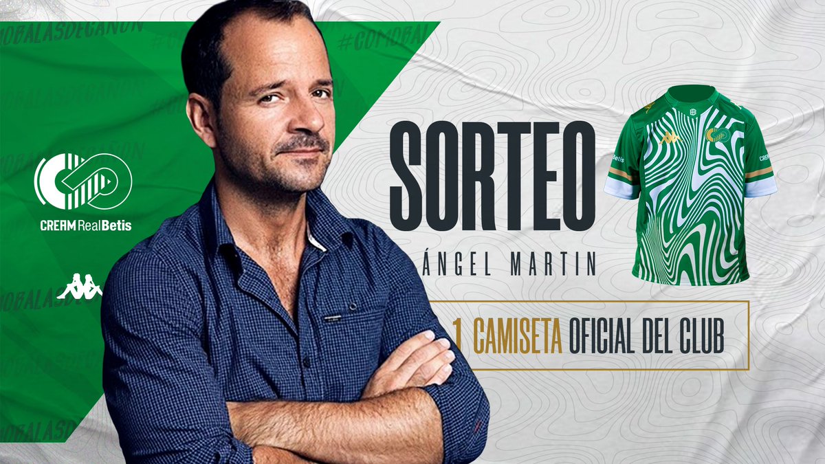 Real Betis eSports (@rbetisesports) on Twitter photo Recogemos el guante y vamos a sortear una de las nuevas camisetas (saldrán a la venta en unas semanas).
Requisitos:
1) hacer retweet a este twit 🔁
2) seguir a <a href="/angelmartin_nc/">Ángel Martín</a>
3) seguir a @CreamRealBetis
Este fin de semana damos ganador. 💚 Recogemos el guante y vamos a sortear una de las nuevas camisetas (saldrán a la venta en unas semanas).
Requisitos:
1) hacer retweet a este twit 🔁
2) seguir a <a href="/angelmartin_nc/">Ángel Martín</a>
3) seguir a @CreamRealBetis
Este fin de semana damos ganador. 💚