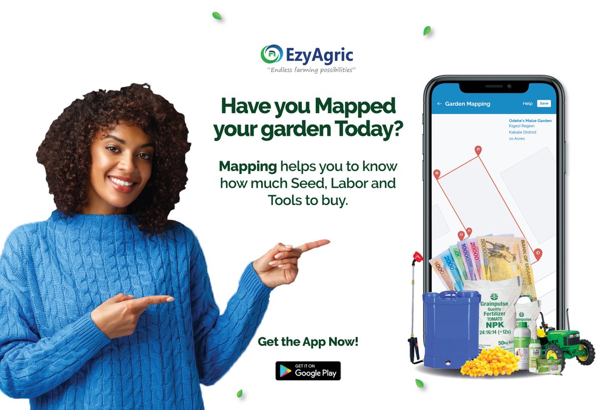 ezyagric's tweet photo. Get your acreage on the go with just a Click! To get started, download our App here https://t.co/iUv0ANJxT1 Now.ππ½
With #EzyAgric, Farming doesn't have to be a hassle, Right?π
#EndlessFarmingPossibilities #TapToMap #SmartFarming #TapToPlan https://t.co/KPRxCbk62l