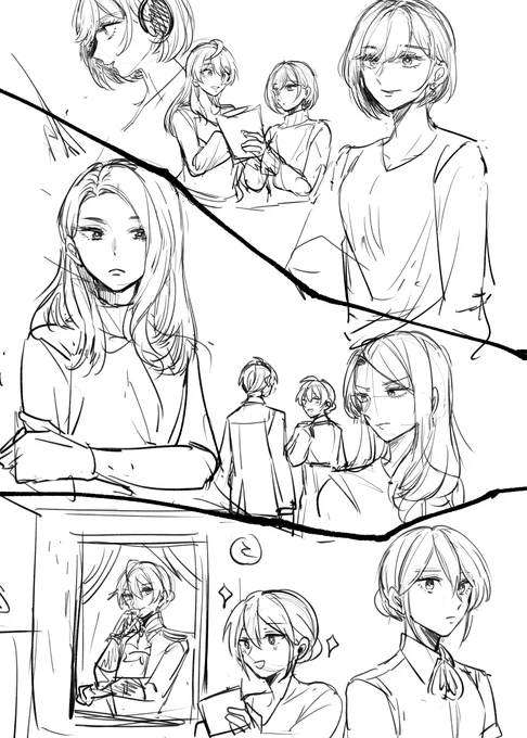 なんとなく知り合いイメージしながら描いてるけど真ん中ただの成長したいおりんみたいになった 