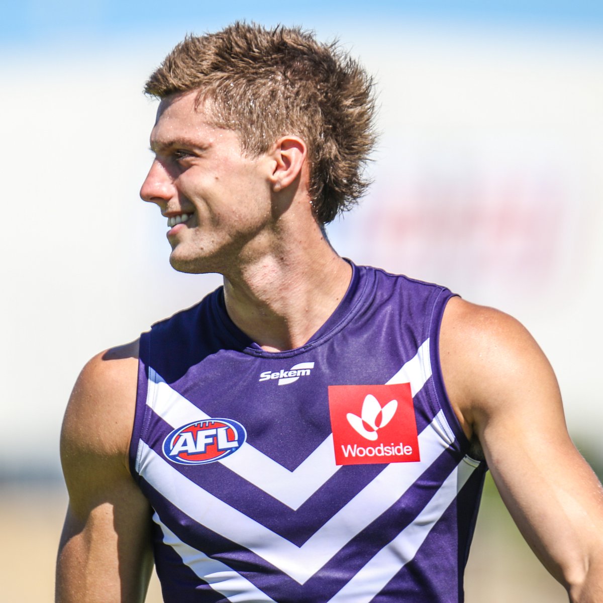 It was Nathan O’Driscoll’s first day training with the full group, while Darcy Tucker returned from injury. Look at how happy they were! 