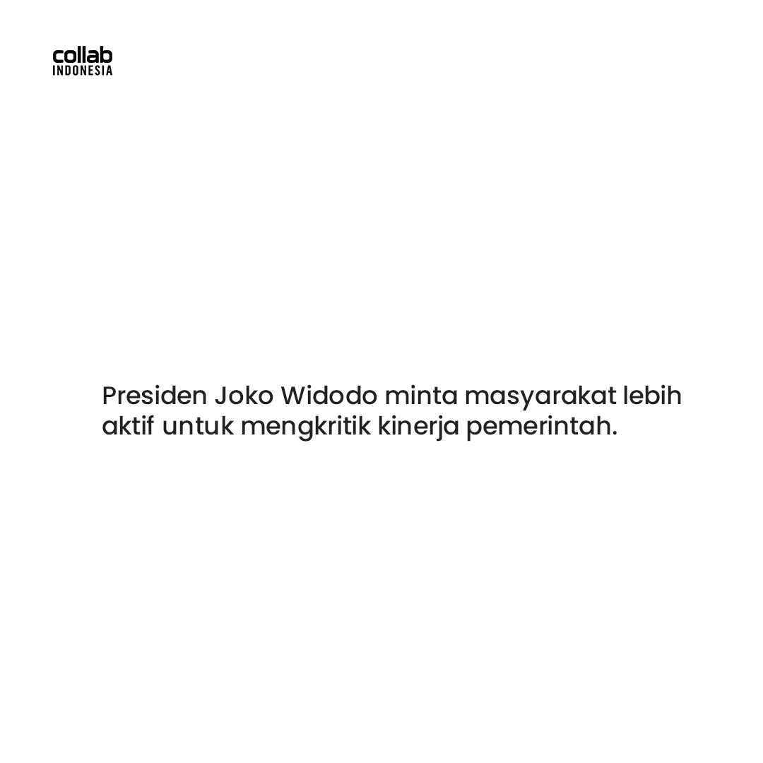 collabindonesia's tweet photo. “Masyarakat harus aktif menyampaikan kritik, masukan, atau potensi maladministrasi. Dan para penyelenggara layanan publik juga harus terus meningkatkan upaya-upaya perbaikan,” kata Jokowi.
Jadi, apa pendapat kalian mengenai kinerja pemerintah pada #OpiniNetizen kali ini? https://t.co/UJhXxmQkTm
