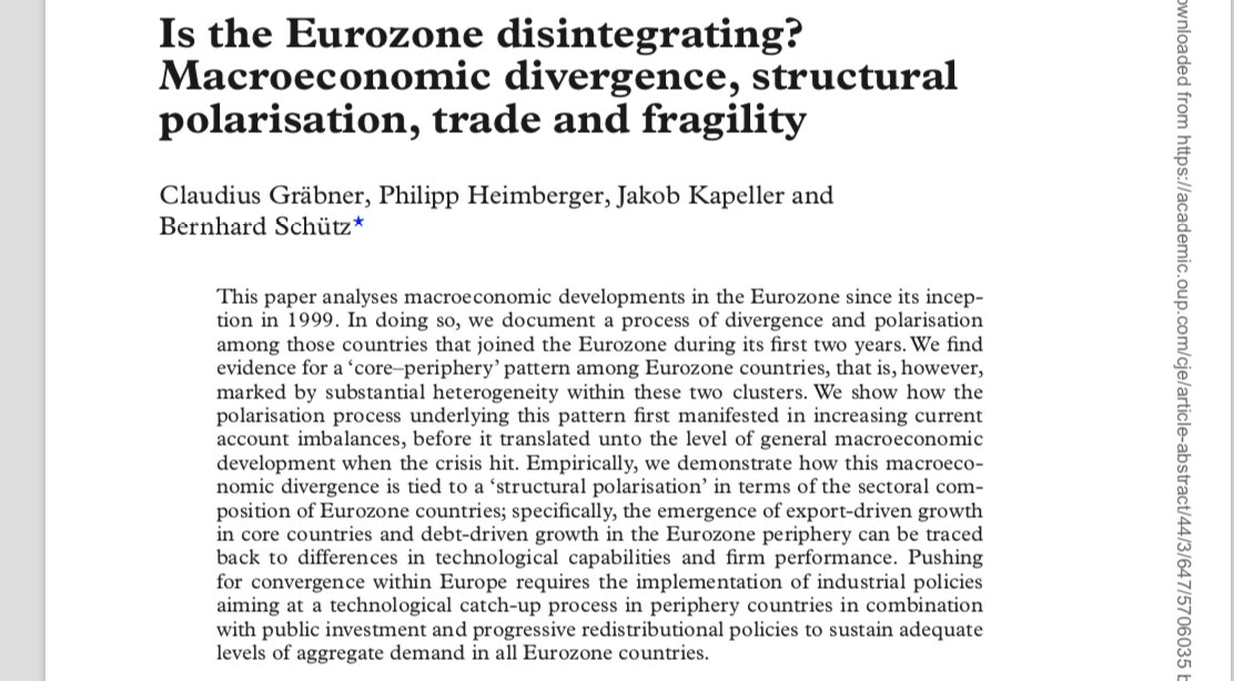 Economics helps explain why the member states are diverging. Successful companies tend to cluster in areas with lots of other high-productivity, high-value-adding companies. /6 https://academic.oup.com/cje/article/44/3/647/5706035?login=true