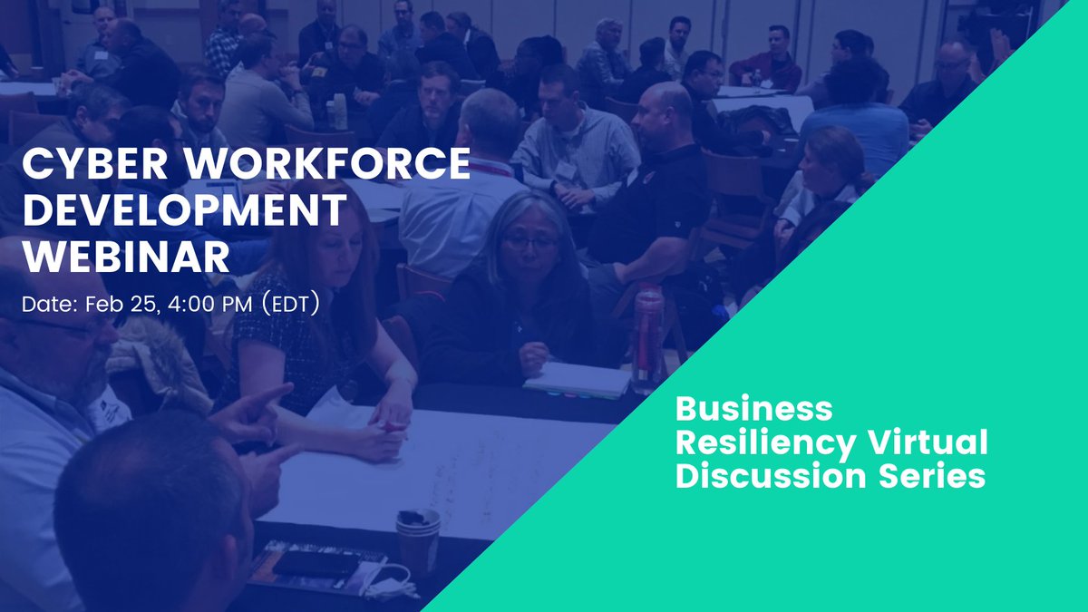 ahcusa's tweet image. [NEW] Cyber Workforce Development Webinar - Date: Feb 25, 4:00 PM (EDT)
Register: resilienceexch.org/series-info

● Ralph F. Ley, Idaho National Laboratory
● Dr. Shane D. Stailey, Idaho National Laboratory

You will learn about CYBER-CHAMP© model for mitigating organizational risk....