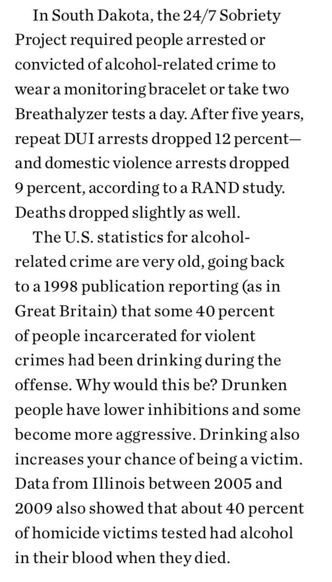 : ‘government estimates found that 39 percent of violent crime is committed under the influence.’: ‘some 40 percentof people incarcerated for violent crimes had been drinking during the offence.’