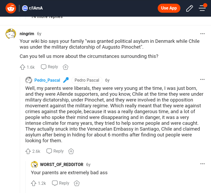 The official story about Pascal's family is that they were political refugees who fled to the United States from Chile because Pinochet's "evil" military dictatorship was oppressing them. But the real story of his family is much more sinister.