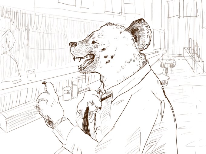 ハイ田君とラーメン屋行きたい落書き
#ハイ田
#ケモノ 