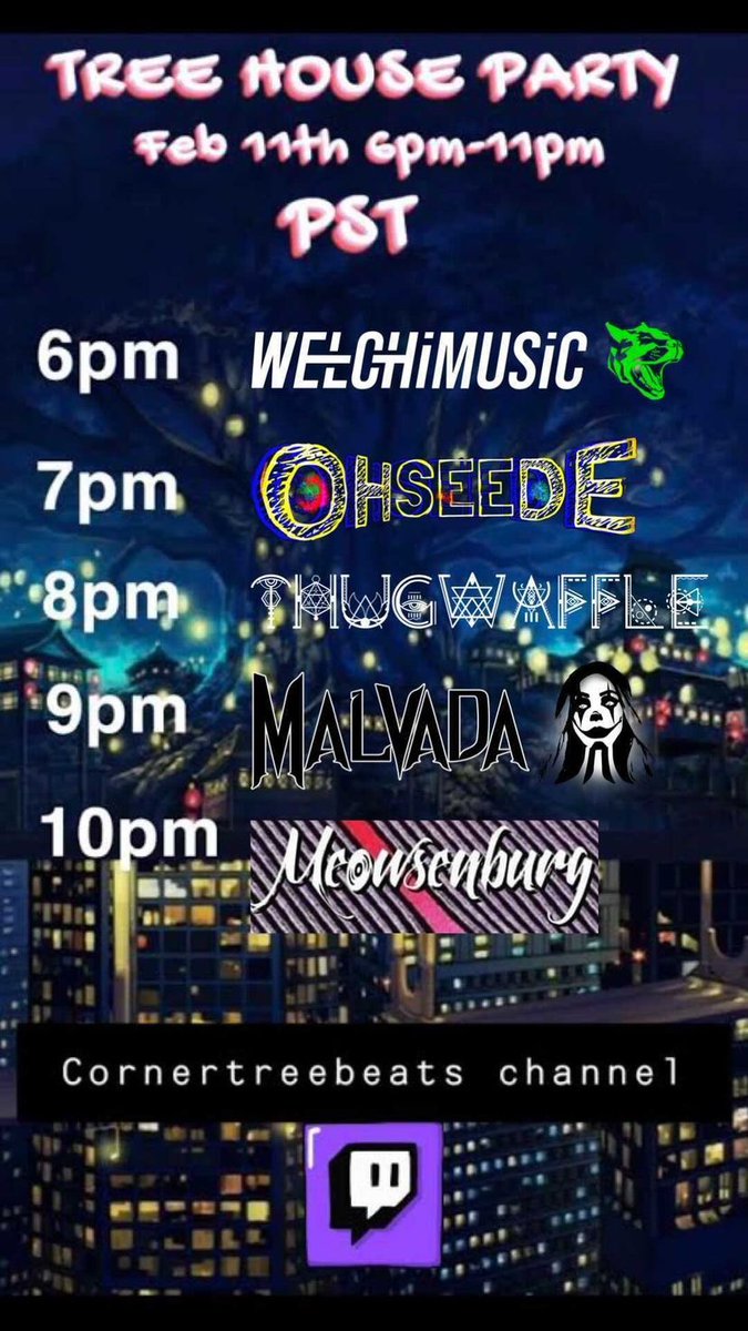 ohseedeofficial's tweet photo. This Thursday. Let's Go @cornertreebeats Twitch Channel. Tune In. Much Love. Stay Safe. 
#Housemusic #EDM https://t.co/XuzKwfkxwT