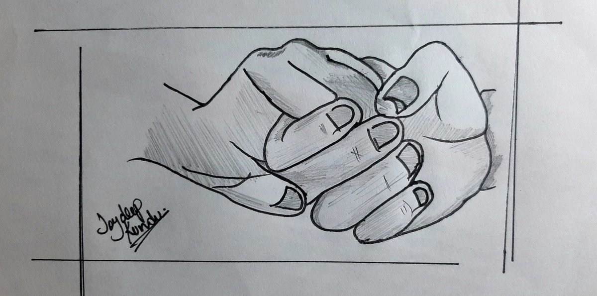 withjoydeepk's tweet photo. #art,#promiseday #drawingwhileblack #drawing #selfdrawn #hands @anishkapoor_art #mfhussin https://t.co/DBO6uDu1Eg