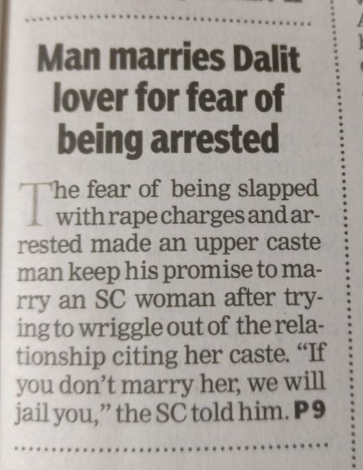 amitdeshmra's tweet photo. Not many know, but Supreme Court of India also acts a marriage bureau.
Here instead of focusing on caste, think about individual choice of the man. If you still don't get it, reversing the gender, might help.
#LawMisuse #MensRights https://t.co/0FFPS5NHB4