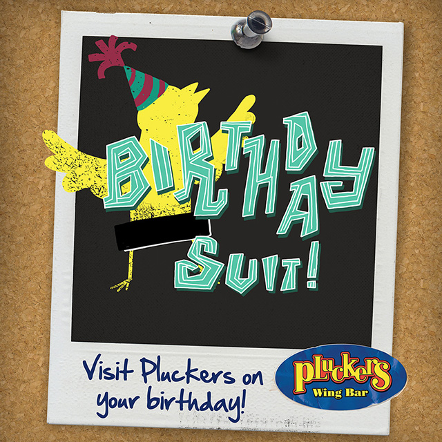 Stace_Myster's tweet photo. I’m not usually one to brag, but I just completed the Birthday Suit challenge at Pluckers. https://t.co/hWXjUvGeqx