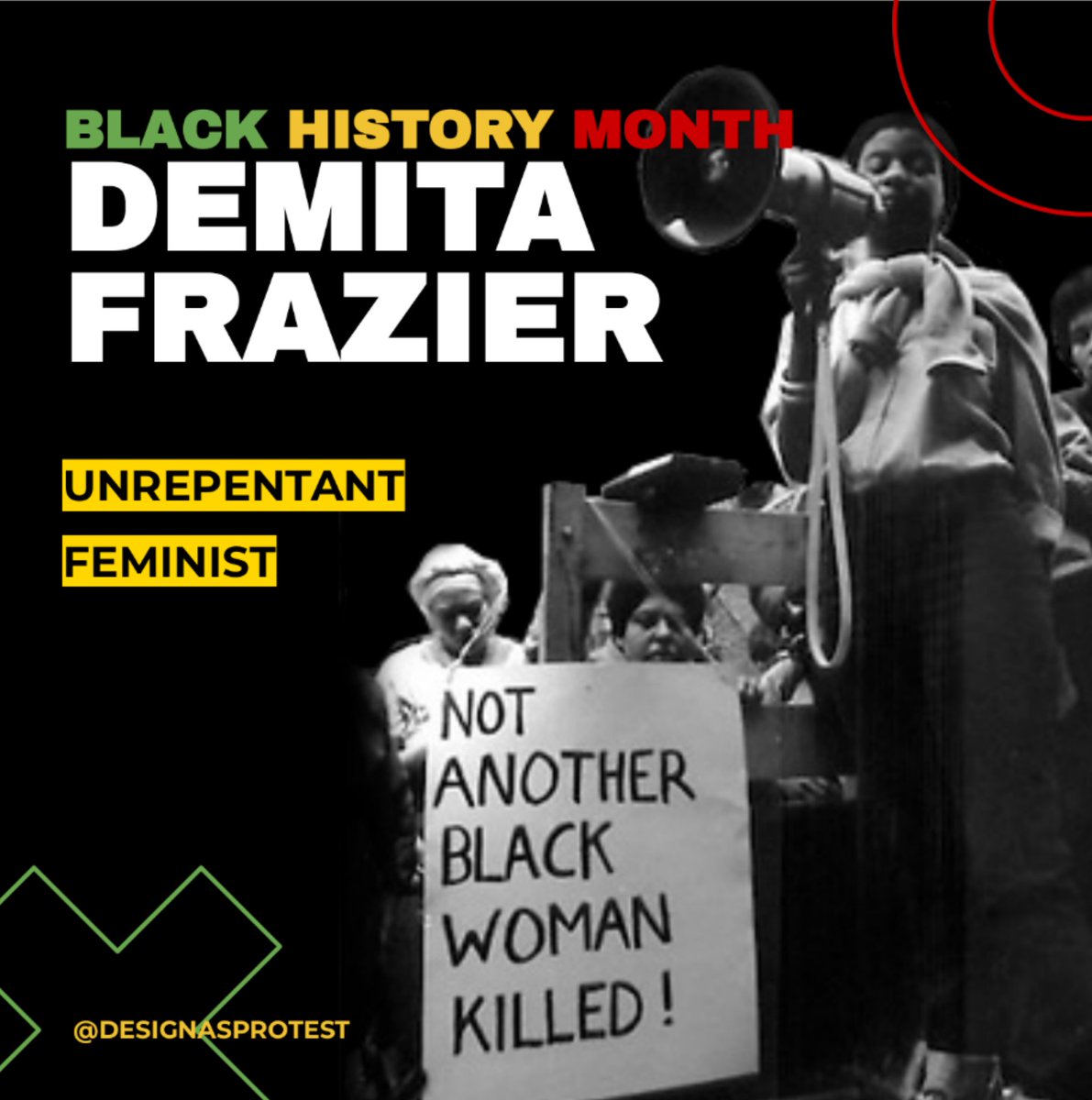 designasprotest's tweet photo. Demita Frazier was a radical from childhood. She was a founding member of the Combahee River Collective which was named after the Combahee River raid of 1863 led by Harriet Tubman. (Full caption on IG)
#radicalactivist #combaheerivercollective #bpp #freebreakfastprogram #bhm #dap https://t.co/SZXLlL1KbY